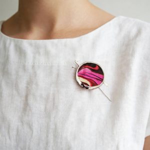Round silk red - Image 3